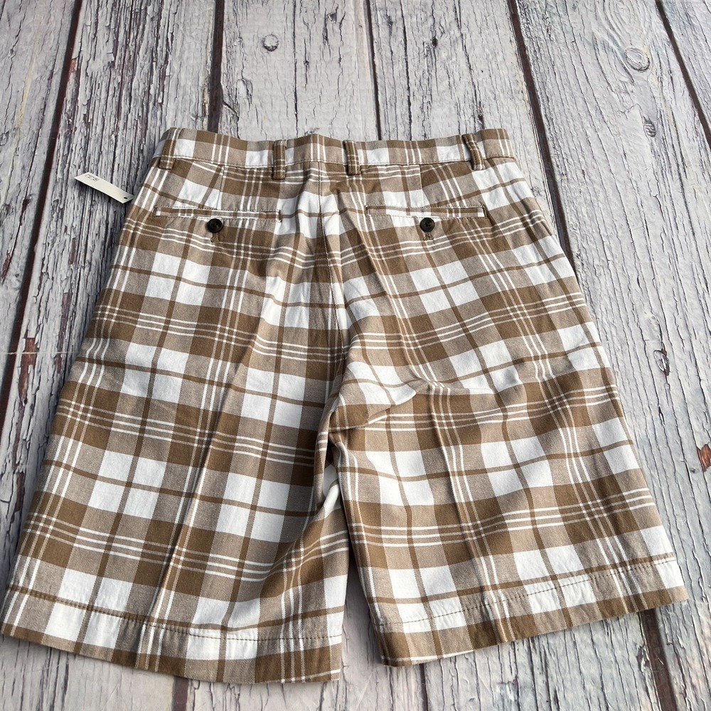 Amazon Essentials Men's Classic-Fit 9" Short - Khaki Brown Plaid ( Size 30 ) - Picture 2 of 13